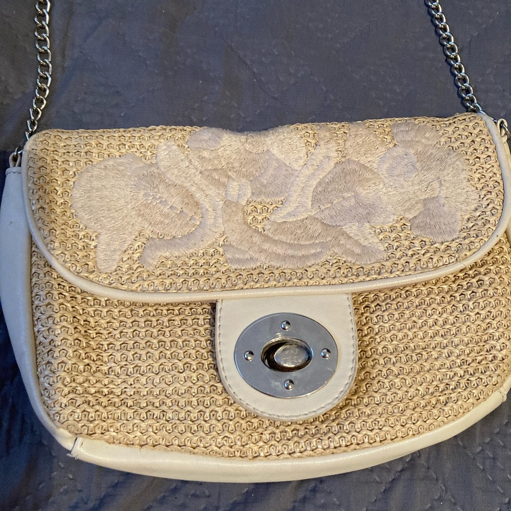 Cato Straw Small purse with chain strap